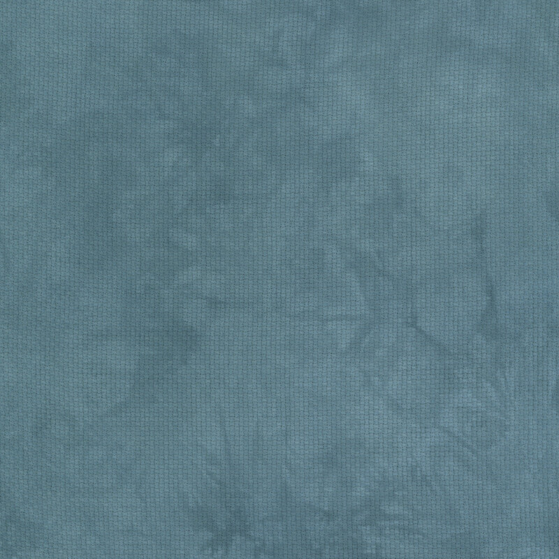 8" x 8" swatch of dark teal Aida cloth.