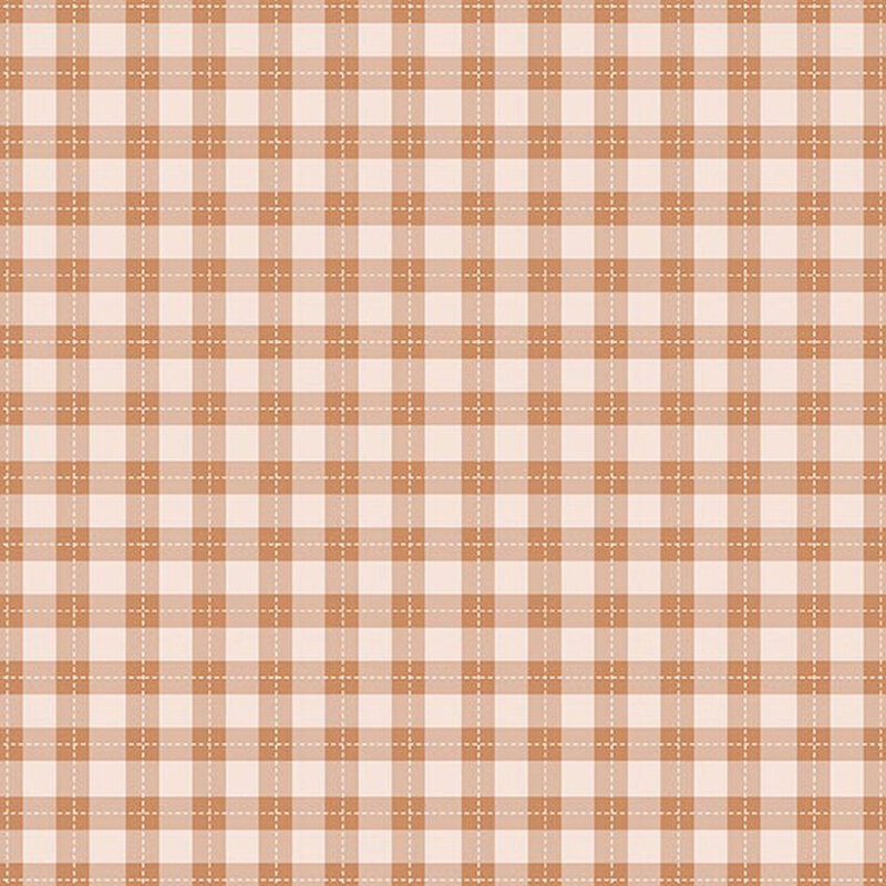 A suede brown gingham print on a taupe background