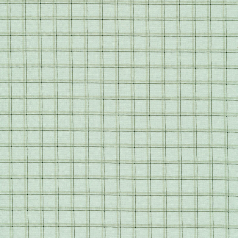 aqua mint fabric with a shadow-effect grid check pattern.