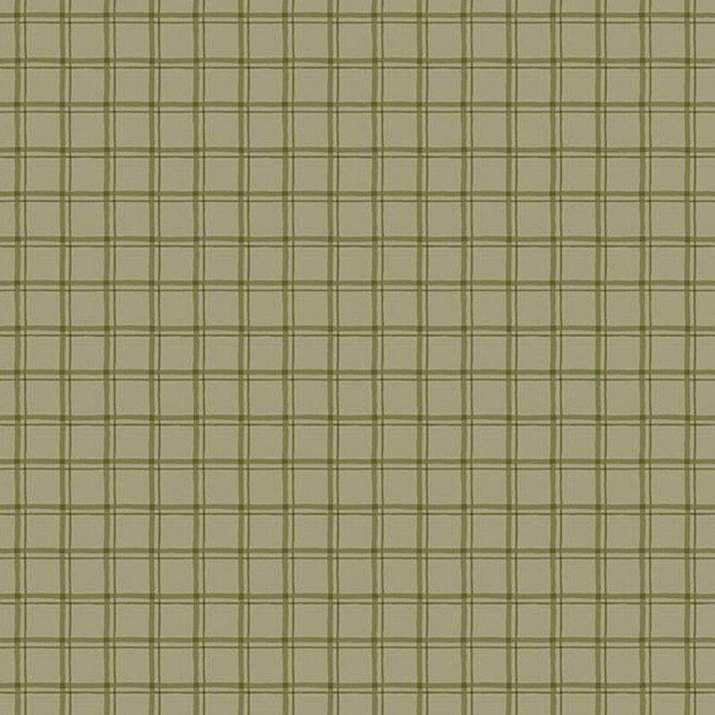 Dark sage fabric with a shadow-effect grid check pattern.