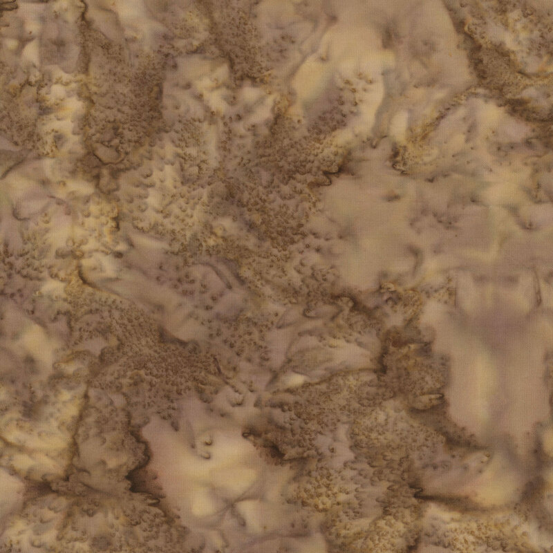 Mottled hazel brown tonal batik fabric