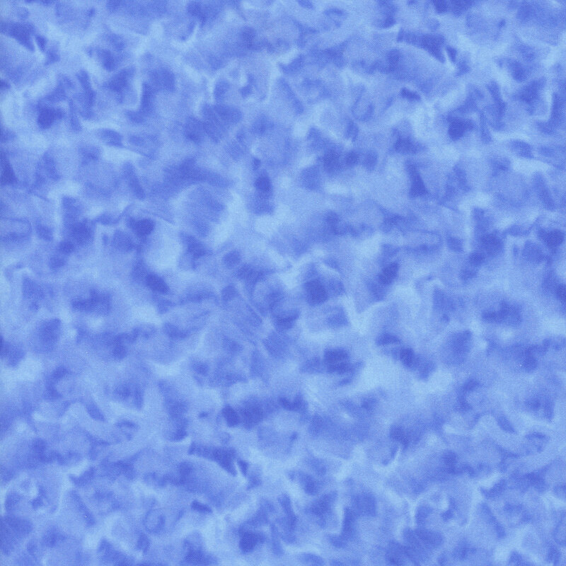 Mottled medium blue fabric.