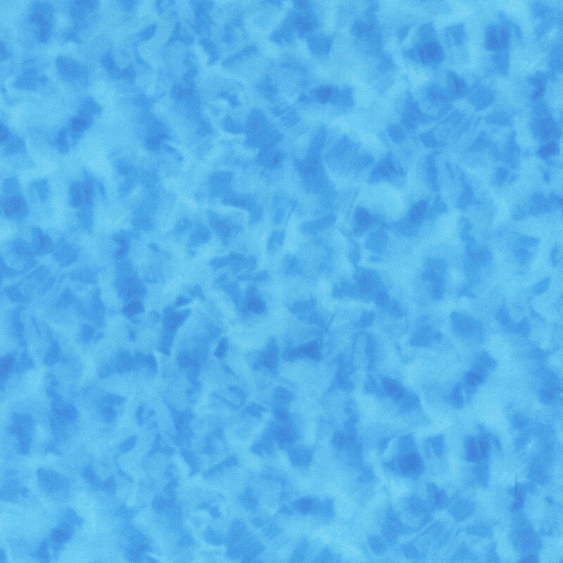 Mottled bright sky blue fabric.