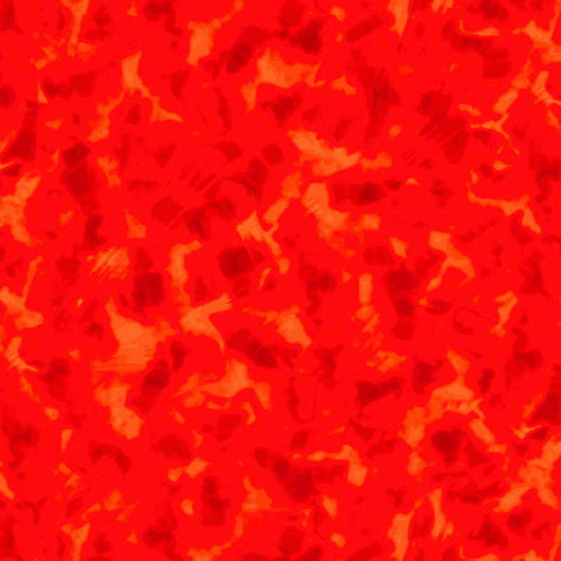 Mottled scarlet red fabric.