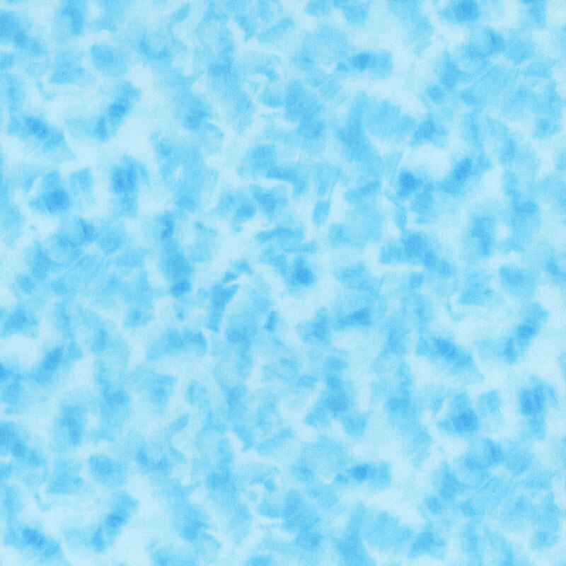 Mottled ocean blue fabric.