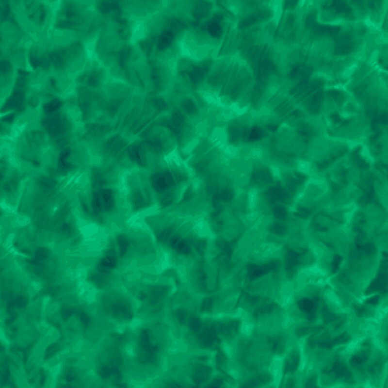Mottled emerald green fabric.
