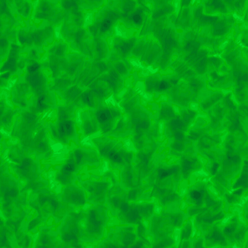 Mottled bright green fabric.