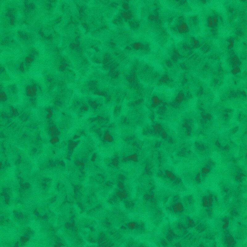 Mottled bright green fabric.