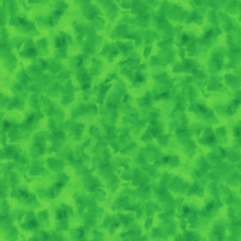 Mottled grass green fabric.