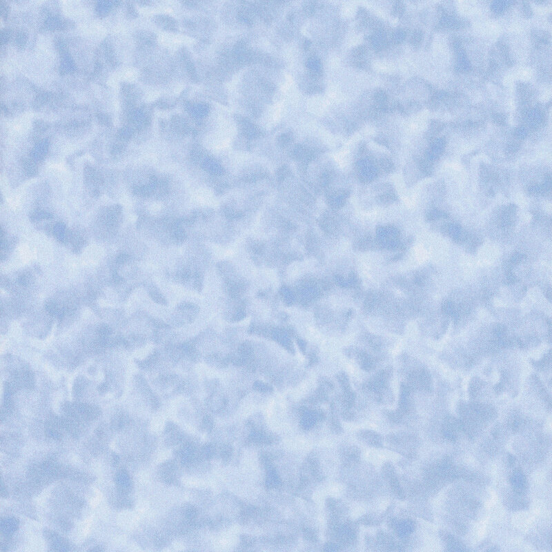 Mottled powder blue fabric.