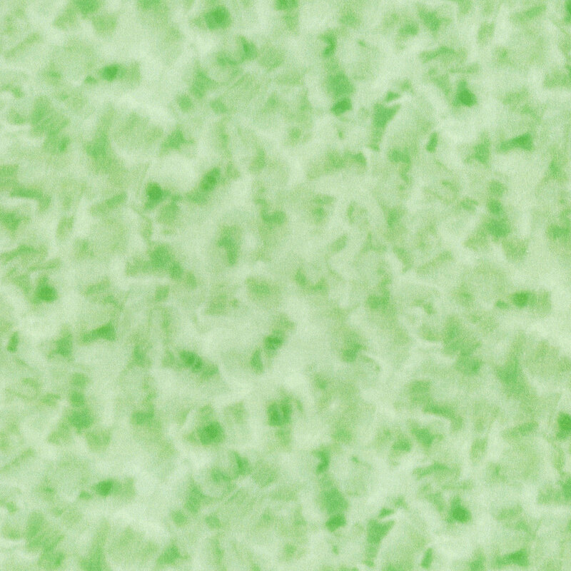 Mottled apple green fabric.