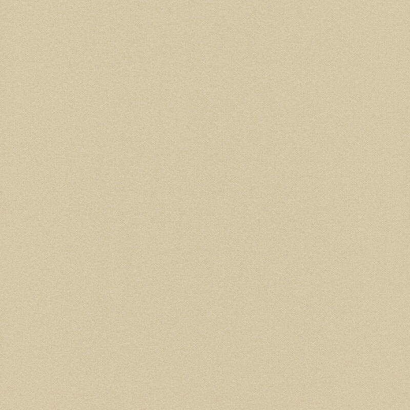 Swatch of solid, warm beige flannel fabric.