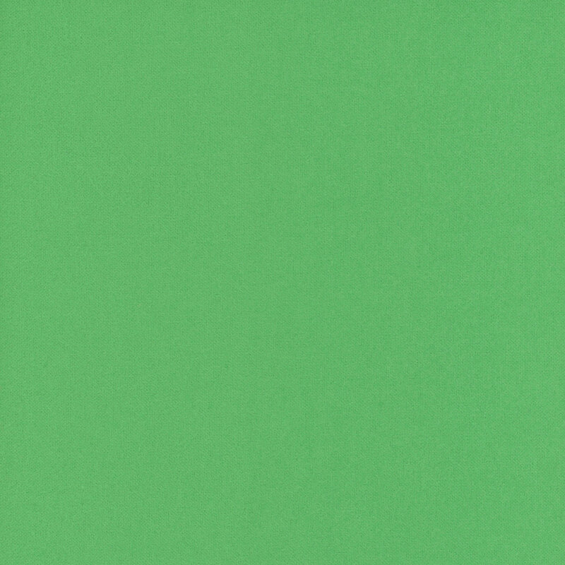 Swatch of solid, kelly green flannel fabric 
