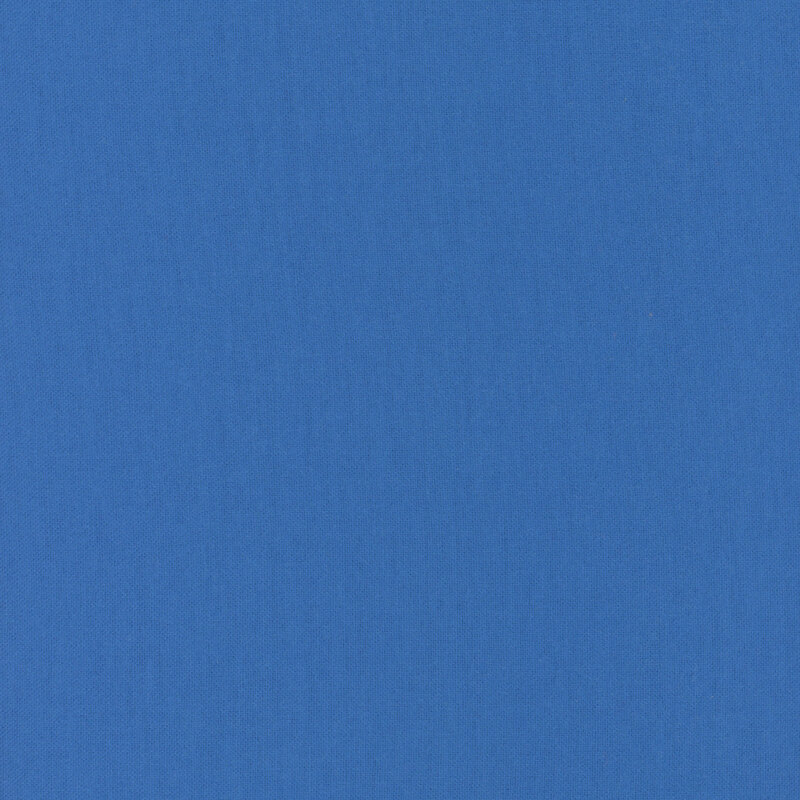 Swatch of solid, cobalt blue flannel fabric.