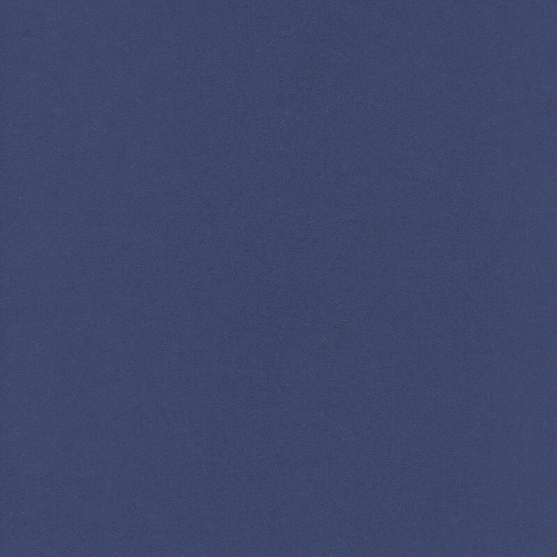 Swatch of solid, navy blue flannel fabric 