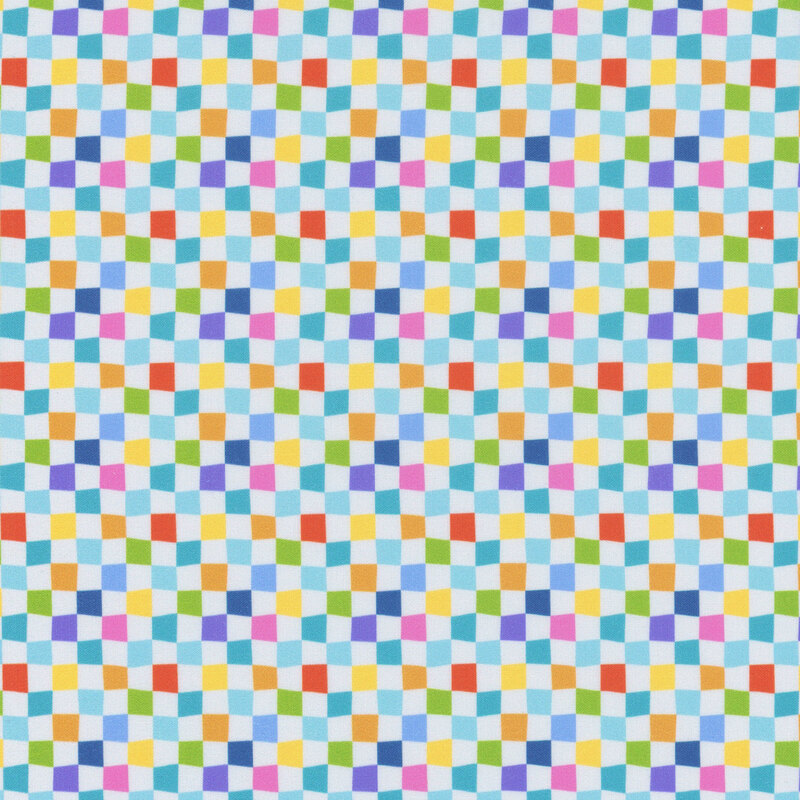 Multicolor wavy checkered pattern 