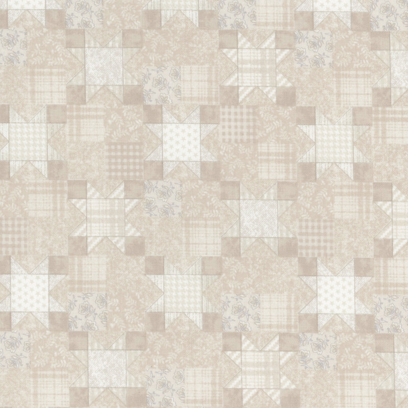 Fabric with red and cream stripes featuring subtle tonal patterns