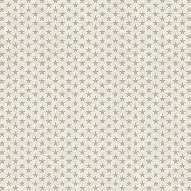 Textured cream fabric with tonal beige stars