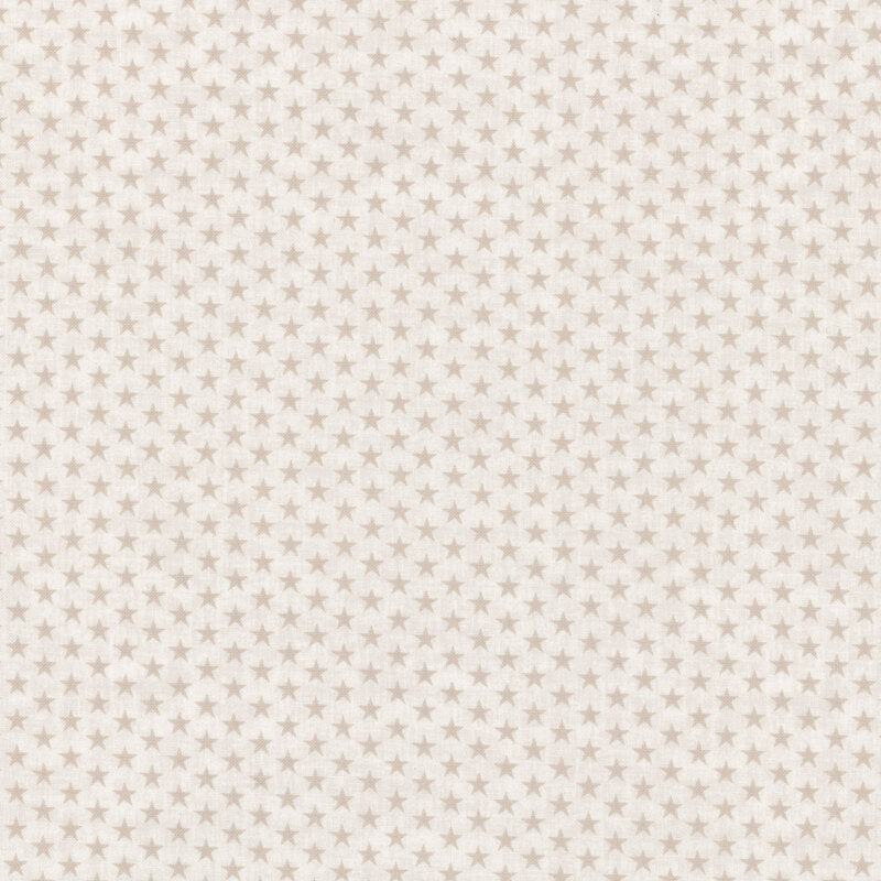 Textured cream fabric with tonal beige stars