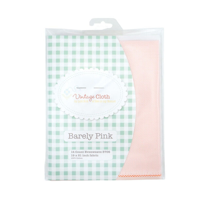 The front of the Lori Holt Vintage Cloth - Aida Barely Pink package