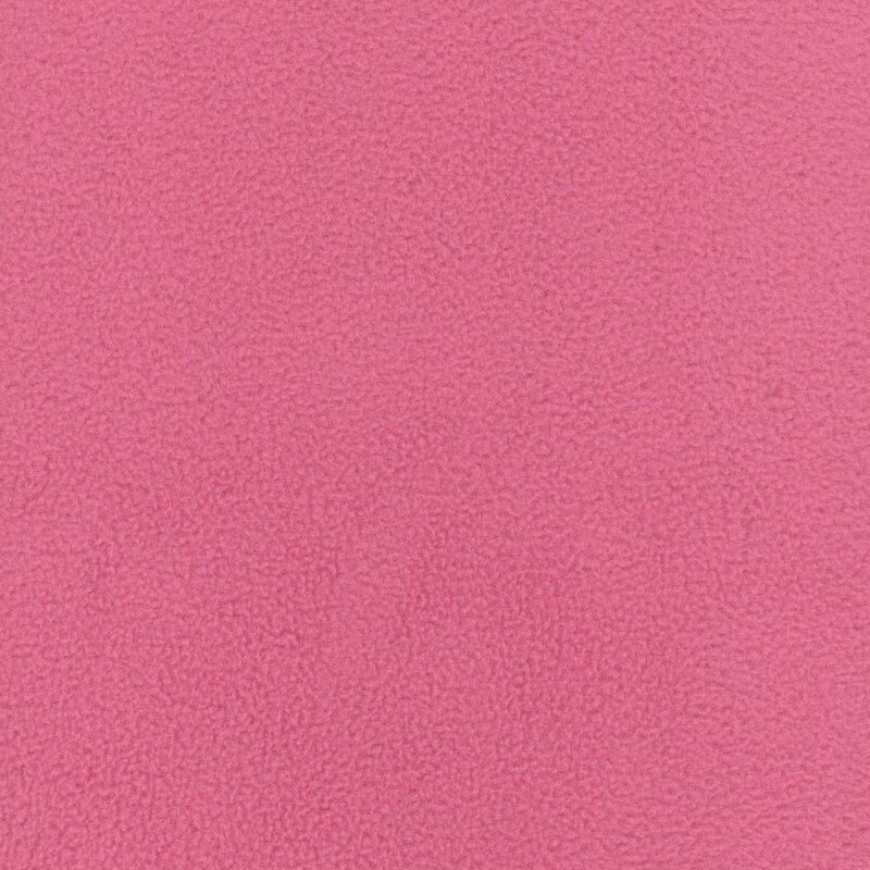 Solid fleece fabric swatch in rose pink.