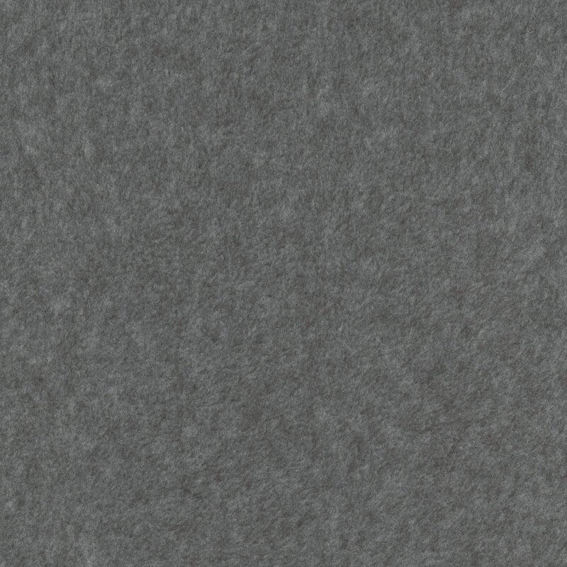 Solid fleece fabric swatch in charcoal heather.