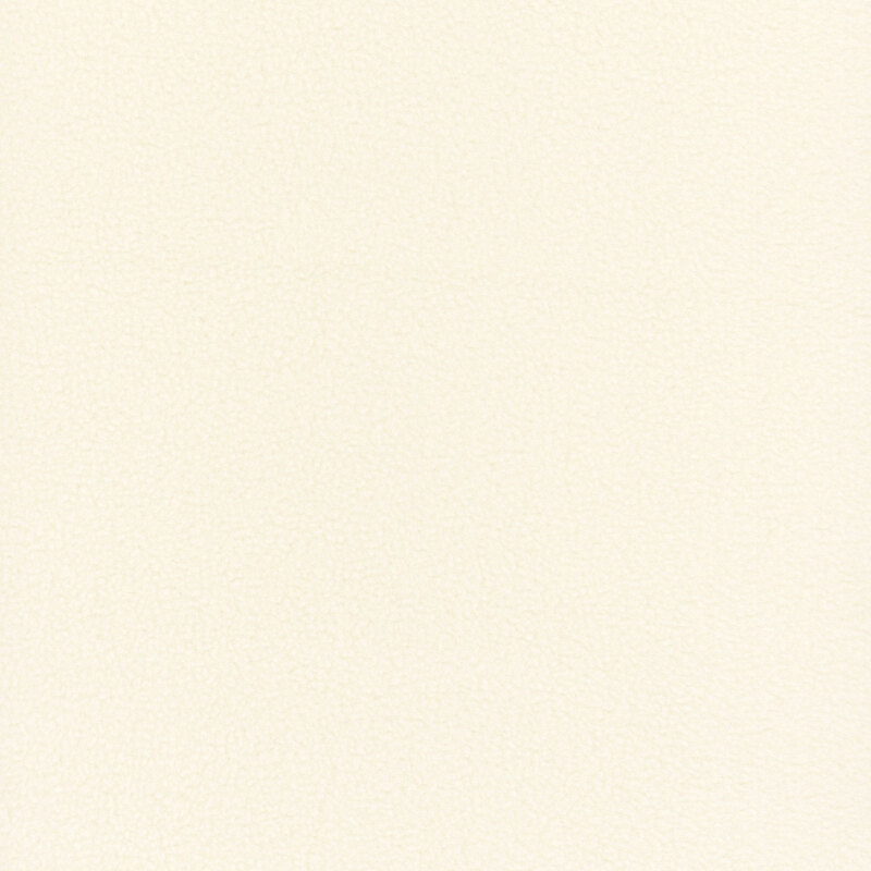 Solid fleece fabric swatch in eggshell.