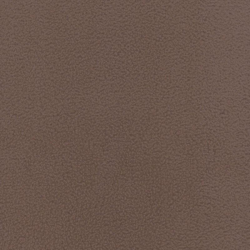 Solid fleece fabric swatch in brown.