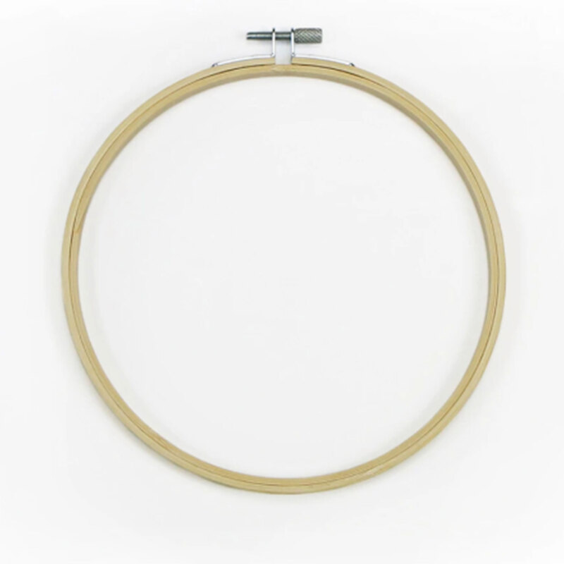 A 7" bamboo embroidery hoop