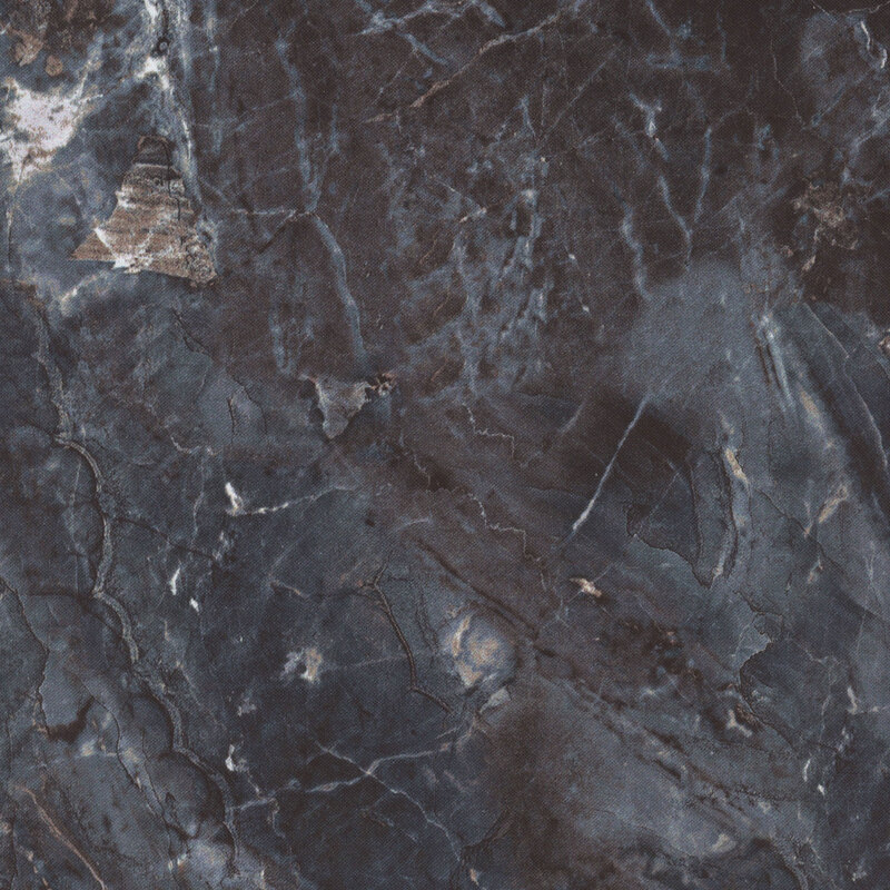 Soft black marble texture fabric with gray accents 