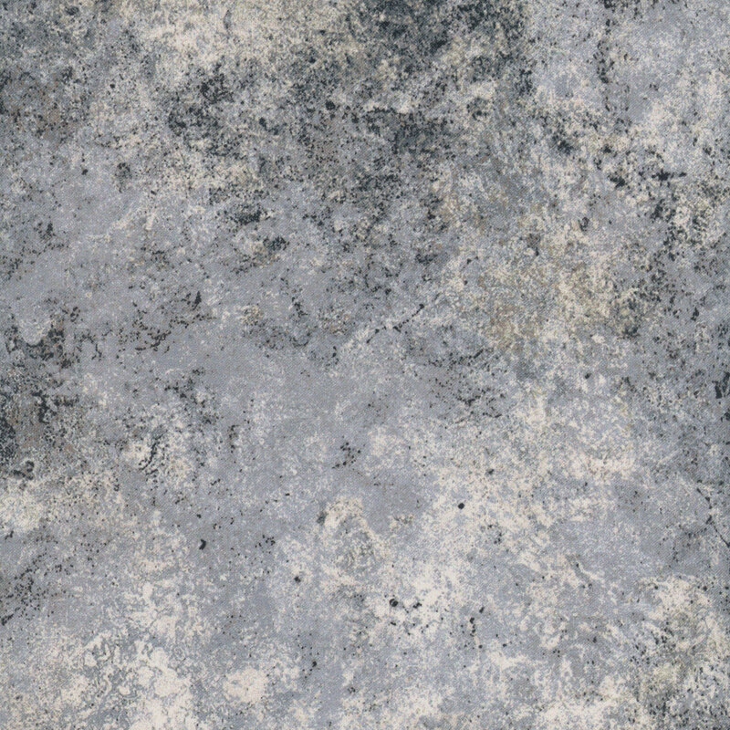 Mottled and textured fabric in stone gray colors.