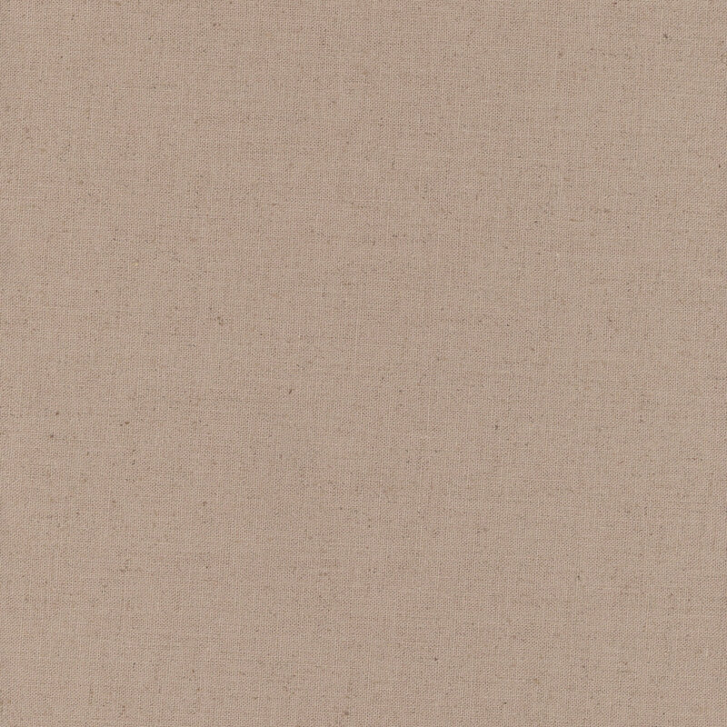 Warm gray solid linen fabric.