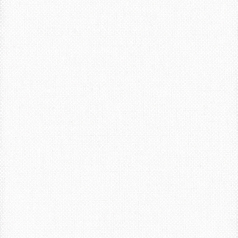 White on white fabric featuring diagonal rows of tiny diamond shapes.