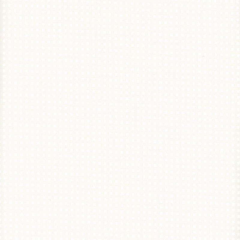 White on white checkered muslin fabric.