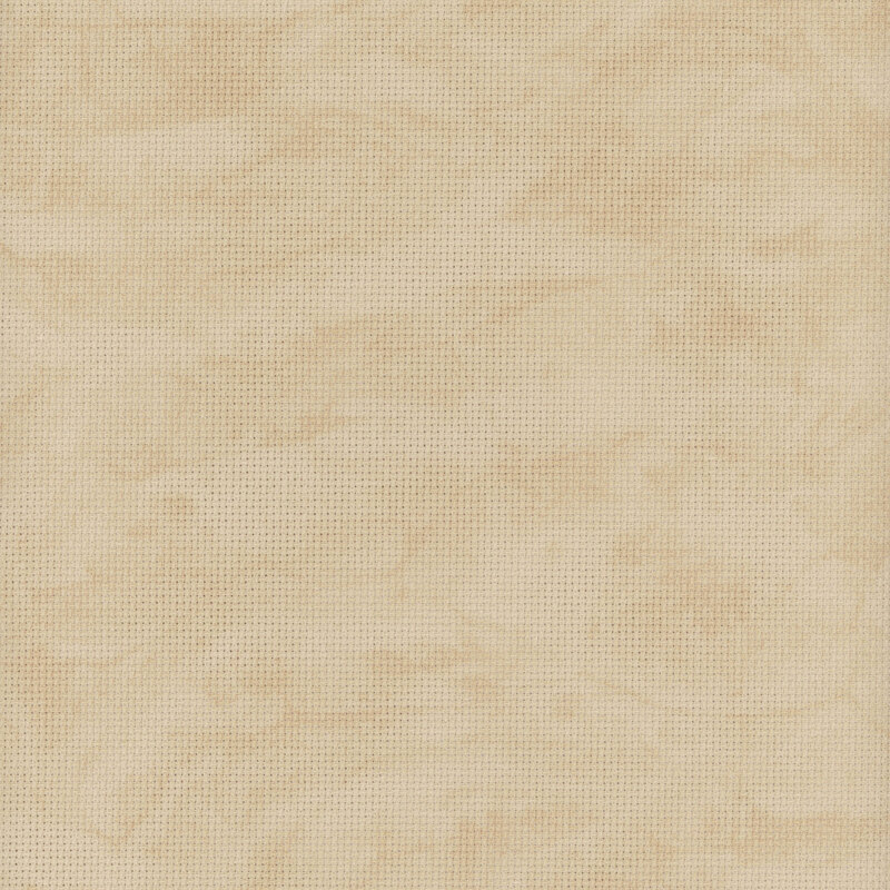 Scanned swatch of the Vintage Country Mocha 16 Count Aida Cross Stitch Cloth, showing tan color with marbling.
