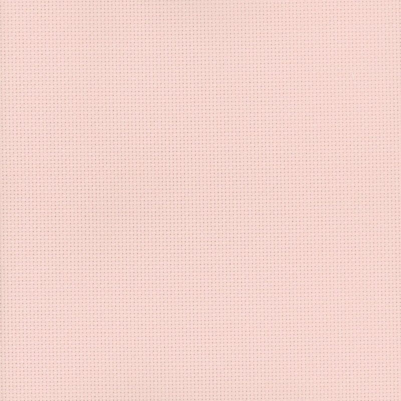 Swatch of 14ct Aida Cloth with a solid, light pink color.