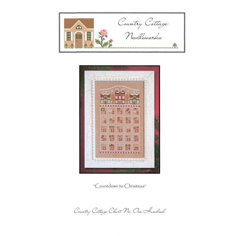 Cover of Countdown to Christmas pattern by Country Cottage Needleworks, featuring a decorative calendar.