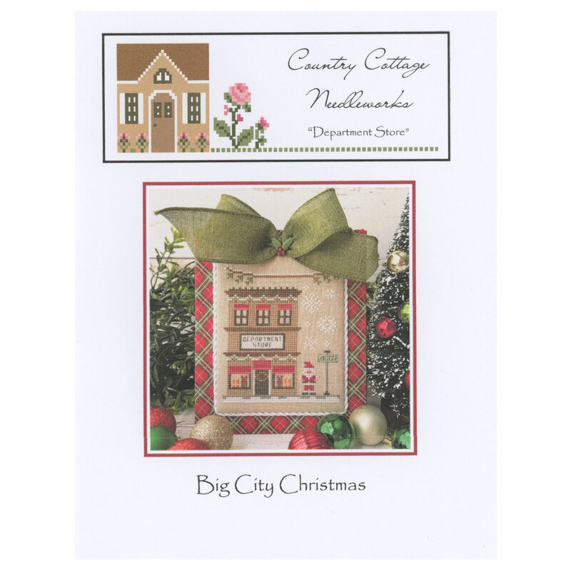 The front of the Big City Christmas Department Store pattern featuring Santa next to a light pole.