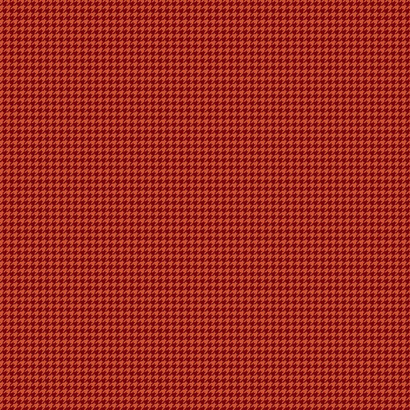 A houndstooth fabric swatch in tonal red hues.