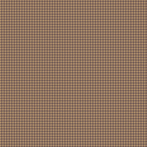 A houndstooth fabric swatch in tonal brown hues.