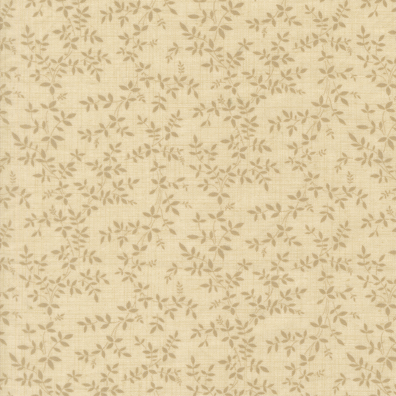 A cream fabric featuring a tonal vine print.