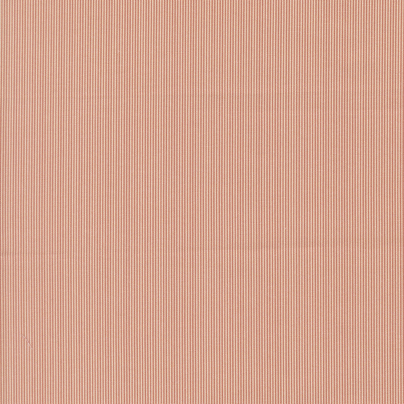 Blush pink and ivory striped fabric swatch.