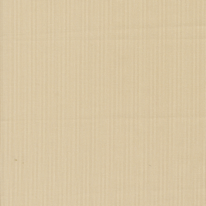 Stone gray and ivory striped fabric swatch.