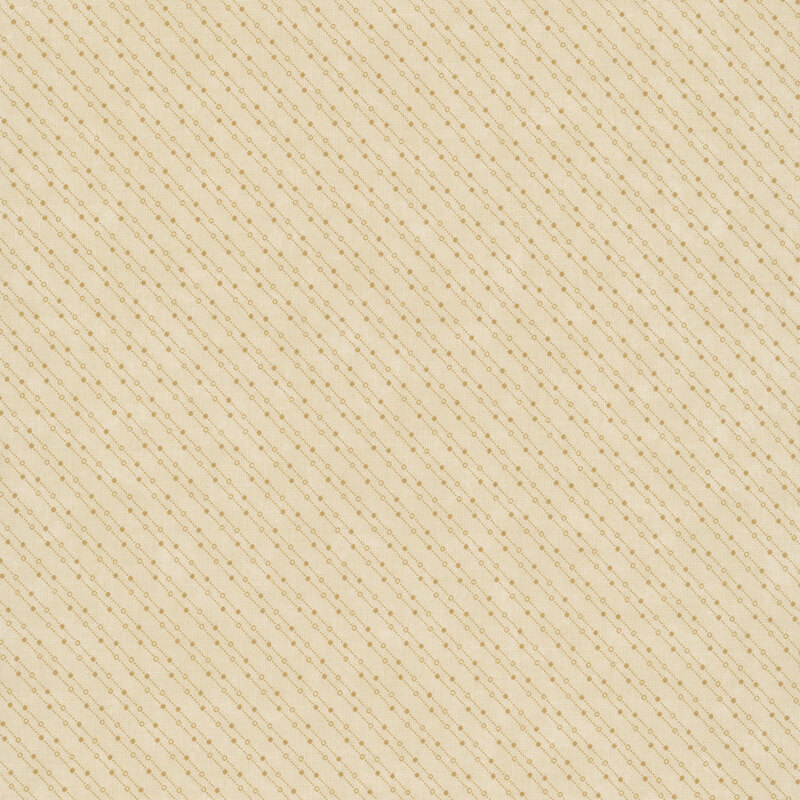 Mottled sand fabric featuring a stylized beaded-chain pattern in tonal hues.