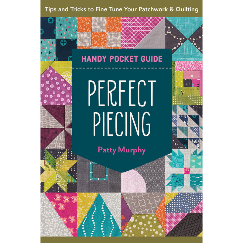 Cover of the book Perfect Piecing by Patty Murphy, featuring a colorful patchwork design and tips for quilting.