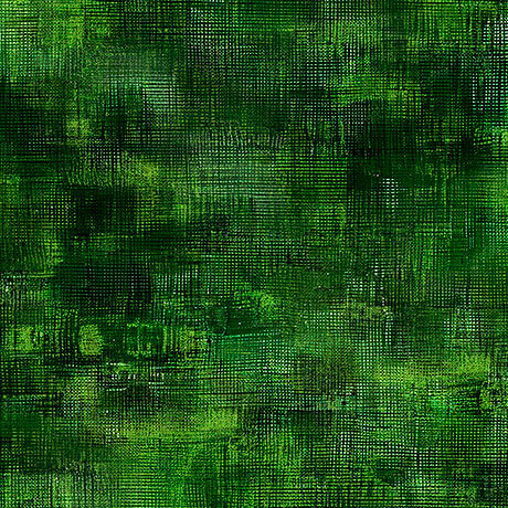 Tonal forest green fabric swatch featuring a textured, crosshatch pattern.