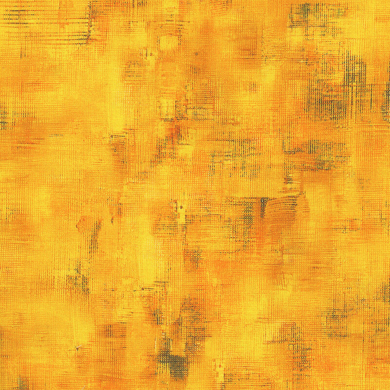 A gold fabric featuring a mottled crosshatch pattern and subtle black accents.