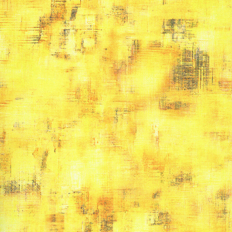 A golden yellow fabric featuring a mottled crosshatch pattern and subtle black and ocher accents.