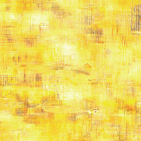 A golden yellow fabric featuring a mottled crosshatch pattern and subtle black and ocher accents.