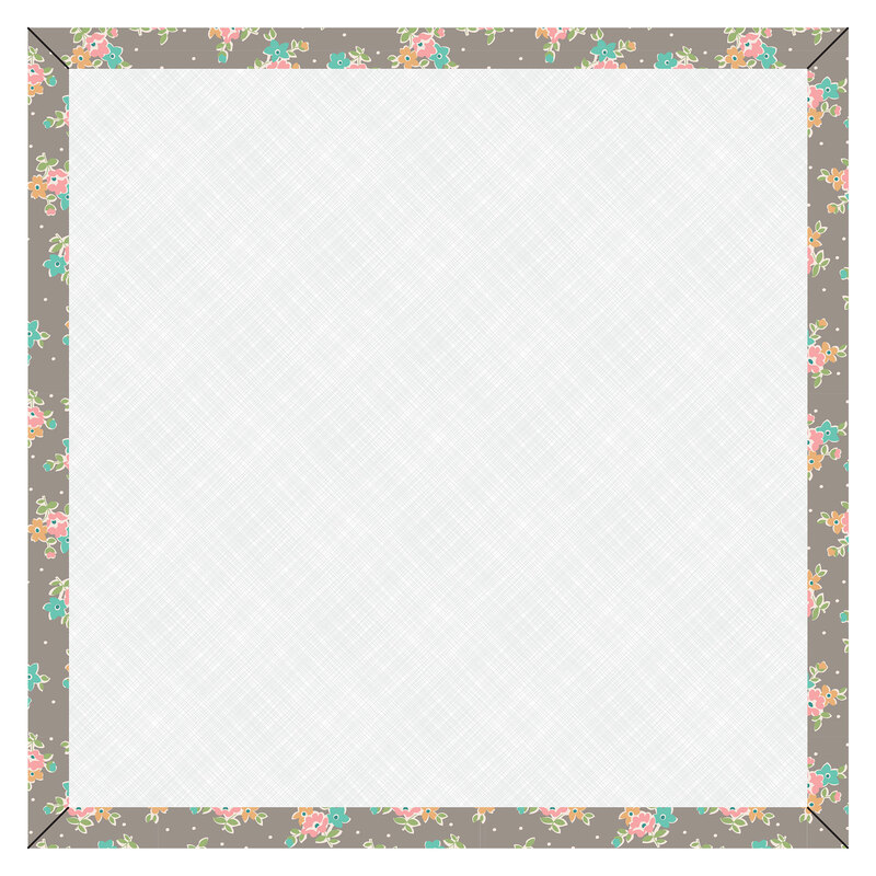 A square design board with a warm grey border, isolated on a white background.